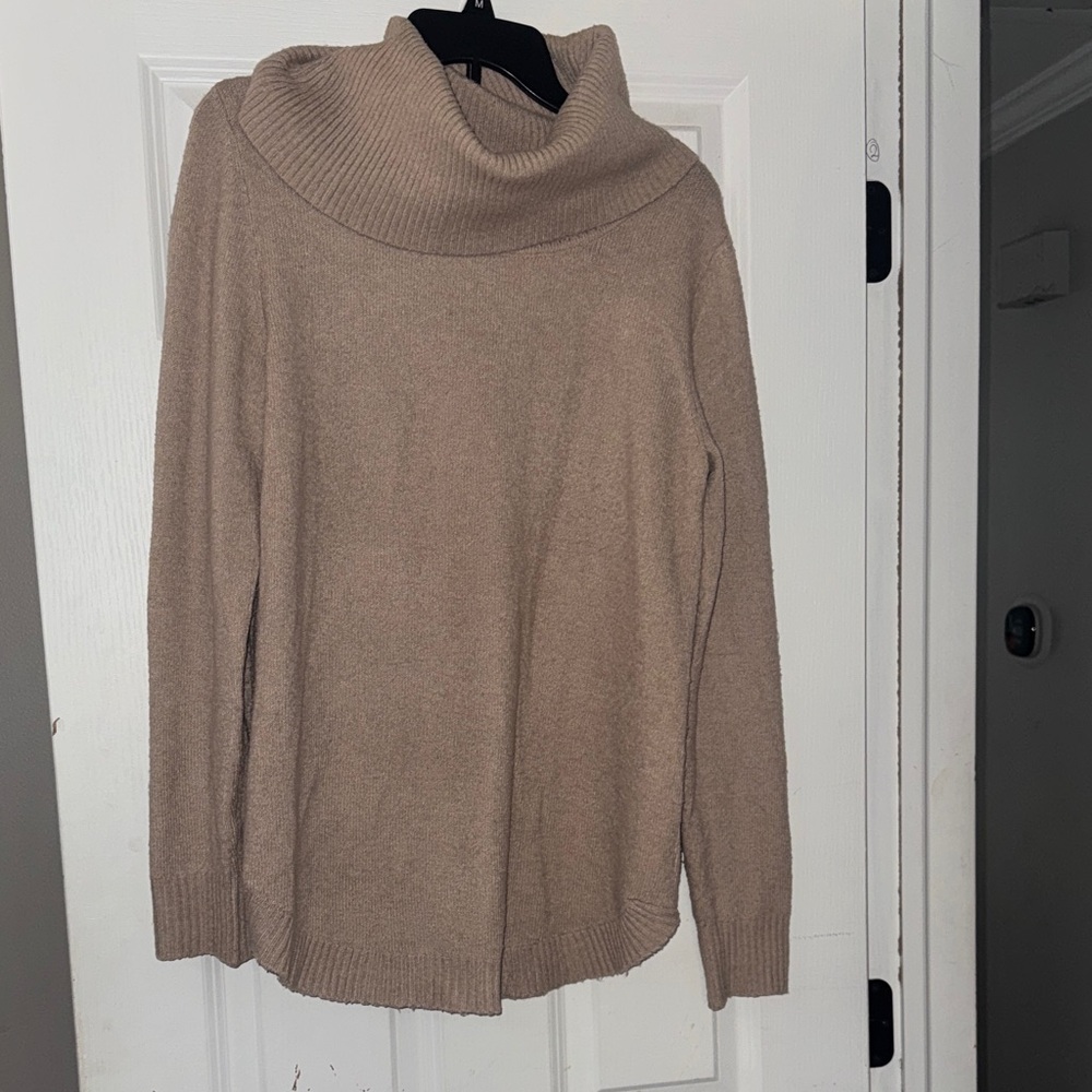 Tahari Beige Cowl Neck Sweater